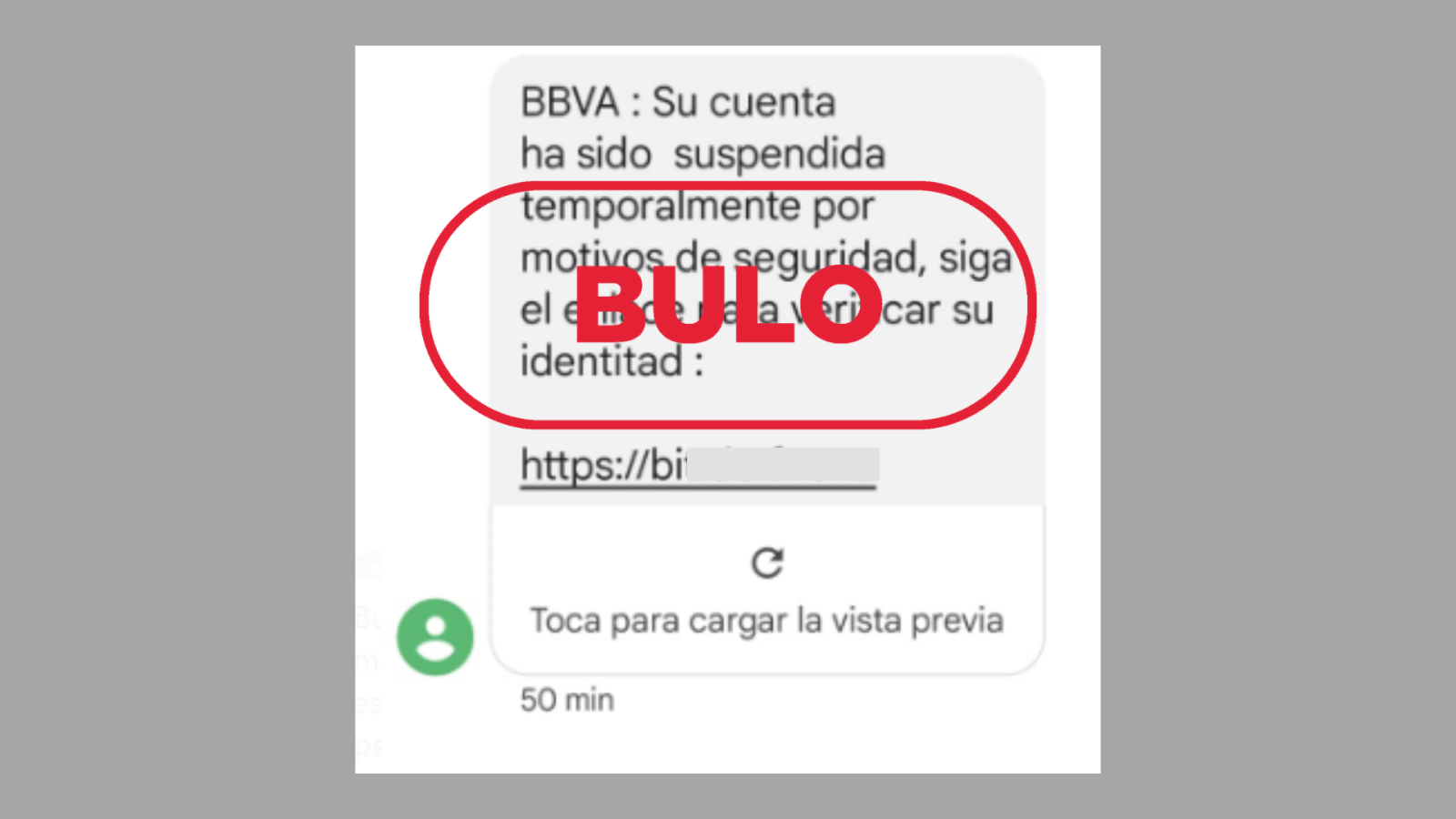 SMS que suplantan BBVA