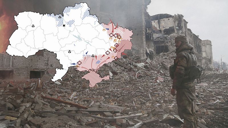 Los mapas de la novena semana de la guerra en Ucrania