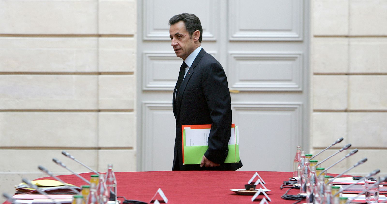 Sarkozy, en su llegada a El Eliseo