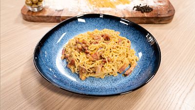 Cinco ingredientes bastan para preparar la aut�ntica pasta fresca con salsa carbonara