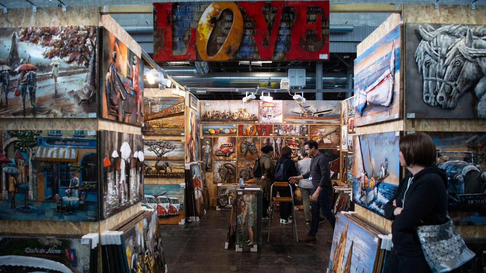 Una feria comercial en París