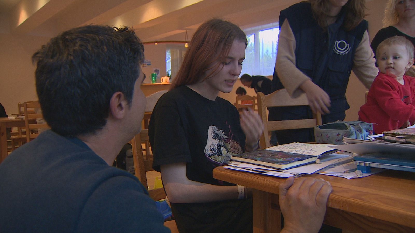 Sofía es adolescente y en Ucrania estudiaba dibujo