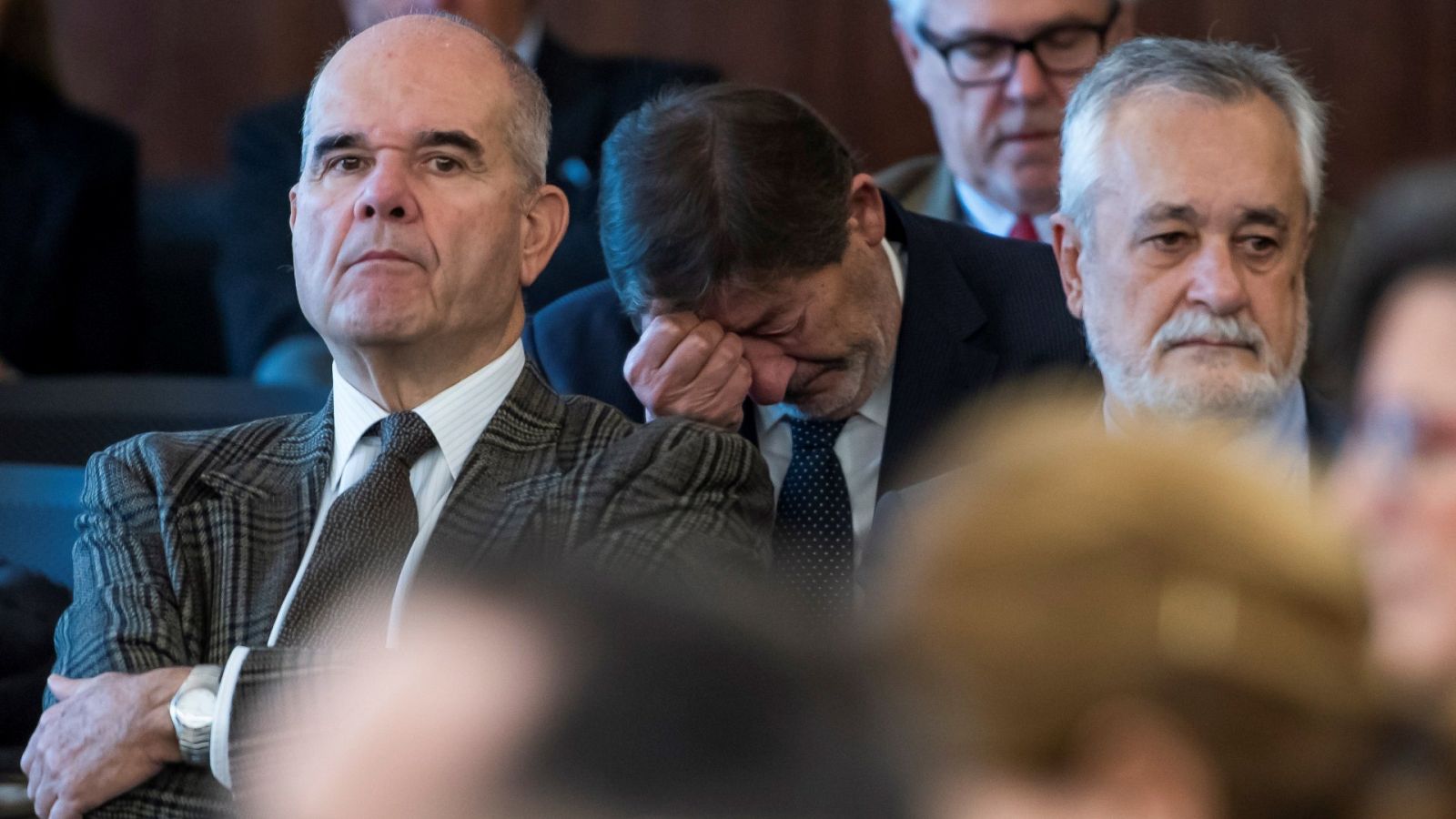 Los expresidentes socialistas Manuel Chaves y José Antonio Griñán en el juicio de la pieza política del caso ERE