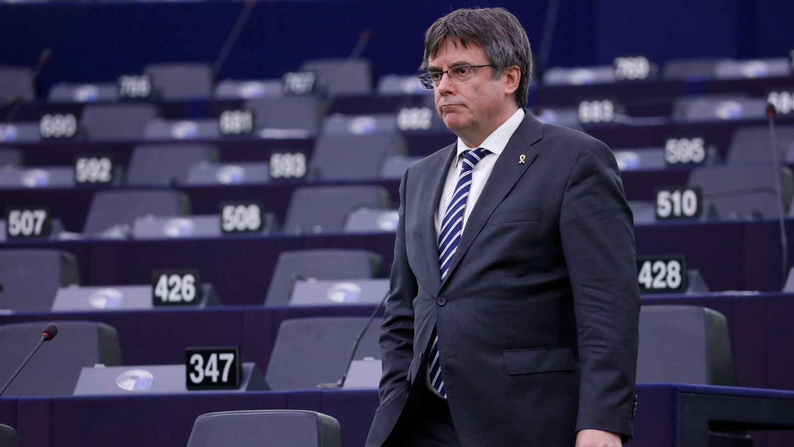 Carles Puigdemont, en el Parlamento europeo en Estrasburgo