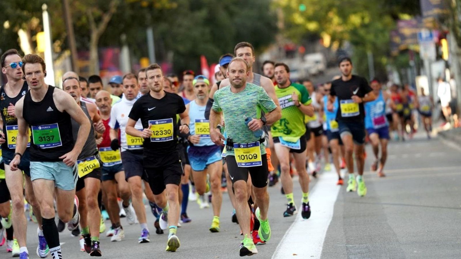 Corredors de l'última edició de la Marató de Barcelona, celebrada el novembre de 2021