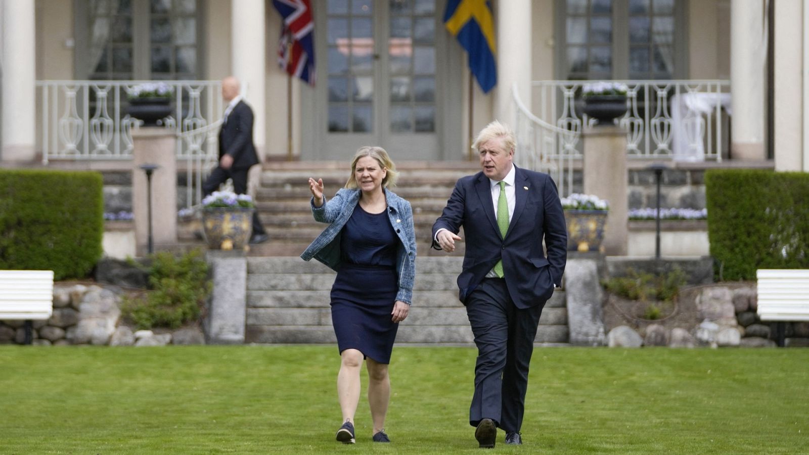 Boris Johnson y Magdalena Andersson