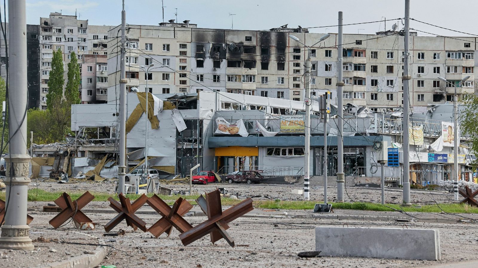 Edificios residenciales en la ciudad de Járkov, Ucrania