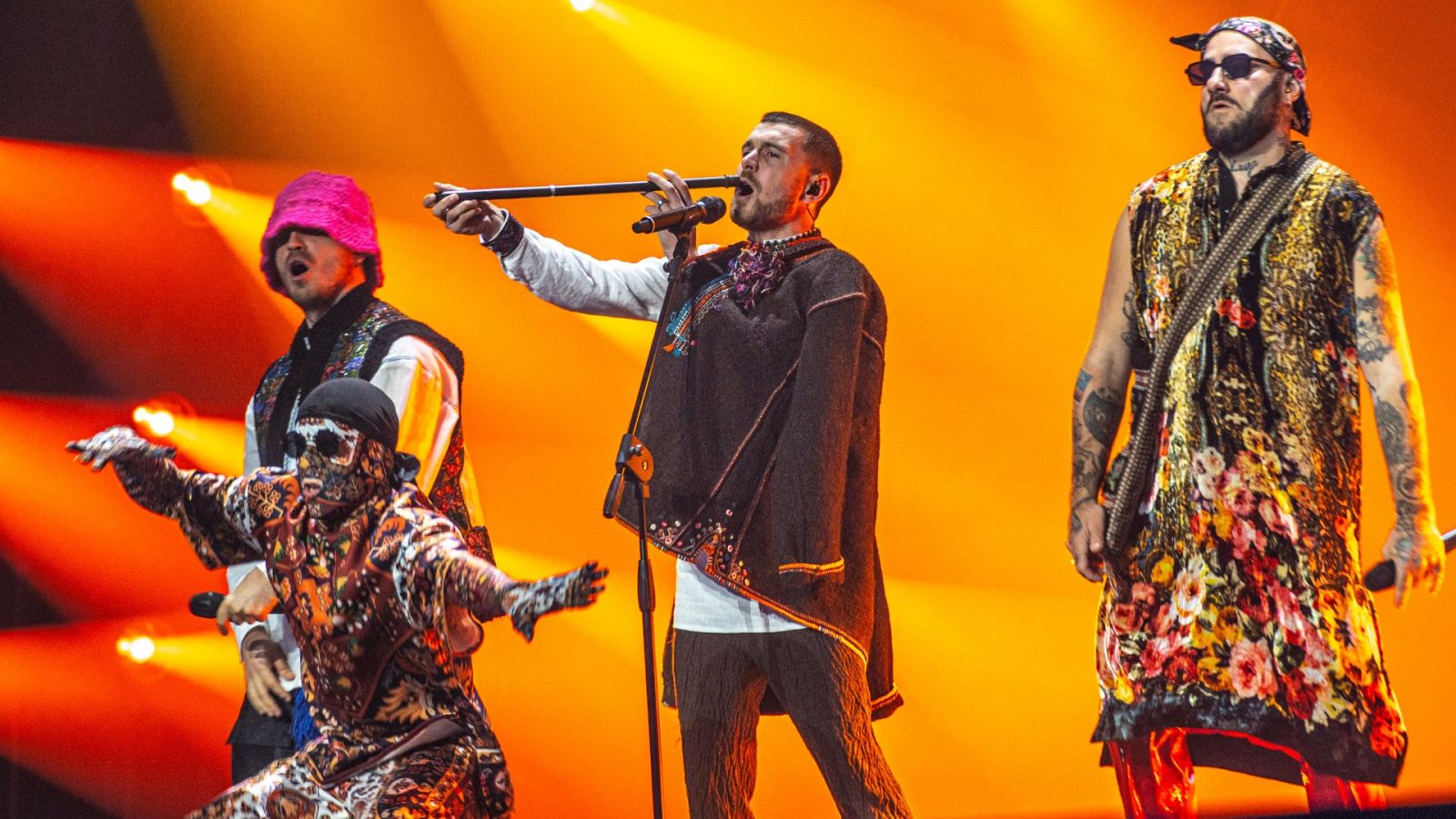 Kalush Orchestra, de Ucrania, en el segundo ensayo de Eurovisión