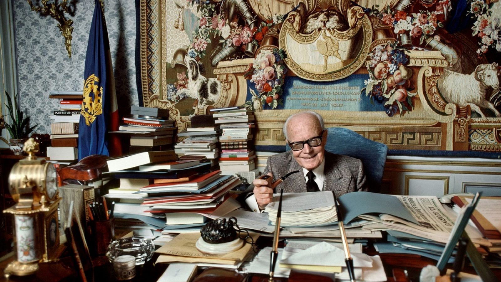 Retrato de Sandro Pertini, expresidente de la República Italiana