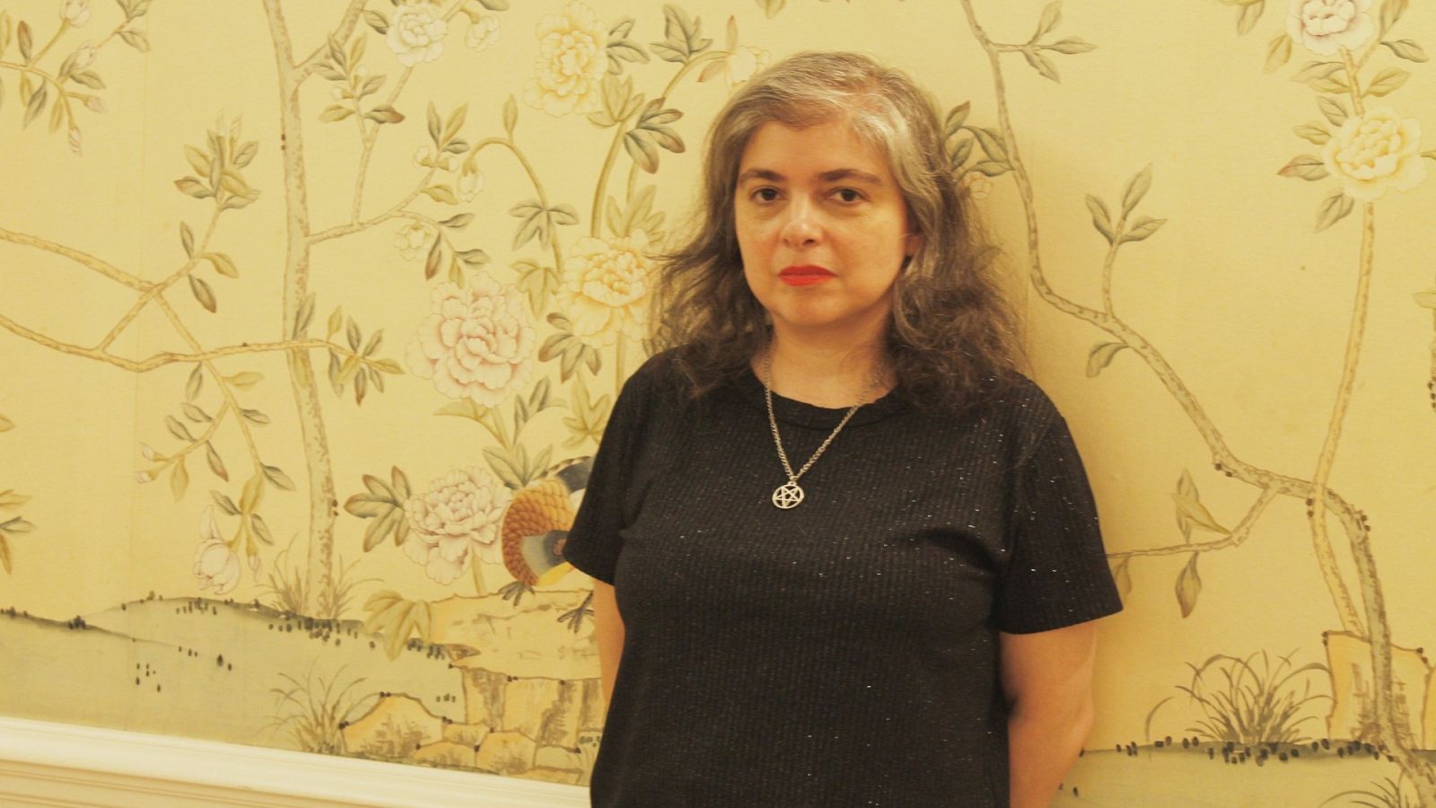 Mariana Enriquez, durante la entrevista