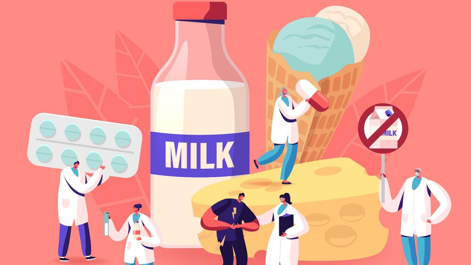 La intolerancia a la lactosa afecta al 60% de la población.