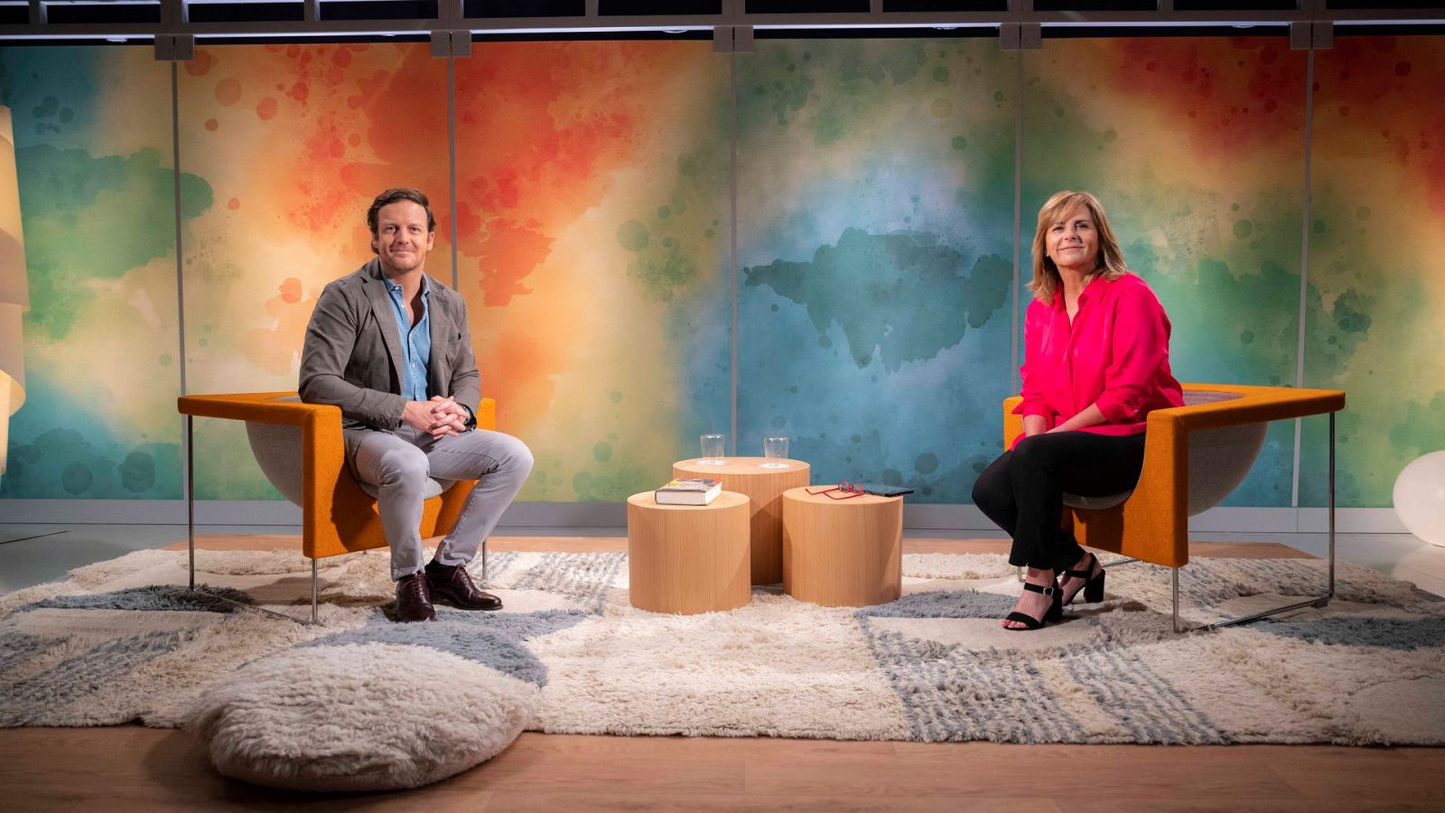 Rafael Tarradas Bultó i Anna Cler abans de començar l'entrevista