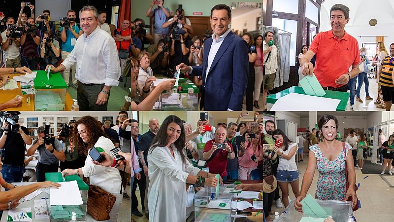 Los candidatos a las andaluzas depositan su voto y conf�an en una alta participaci�n