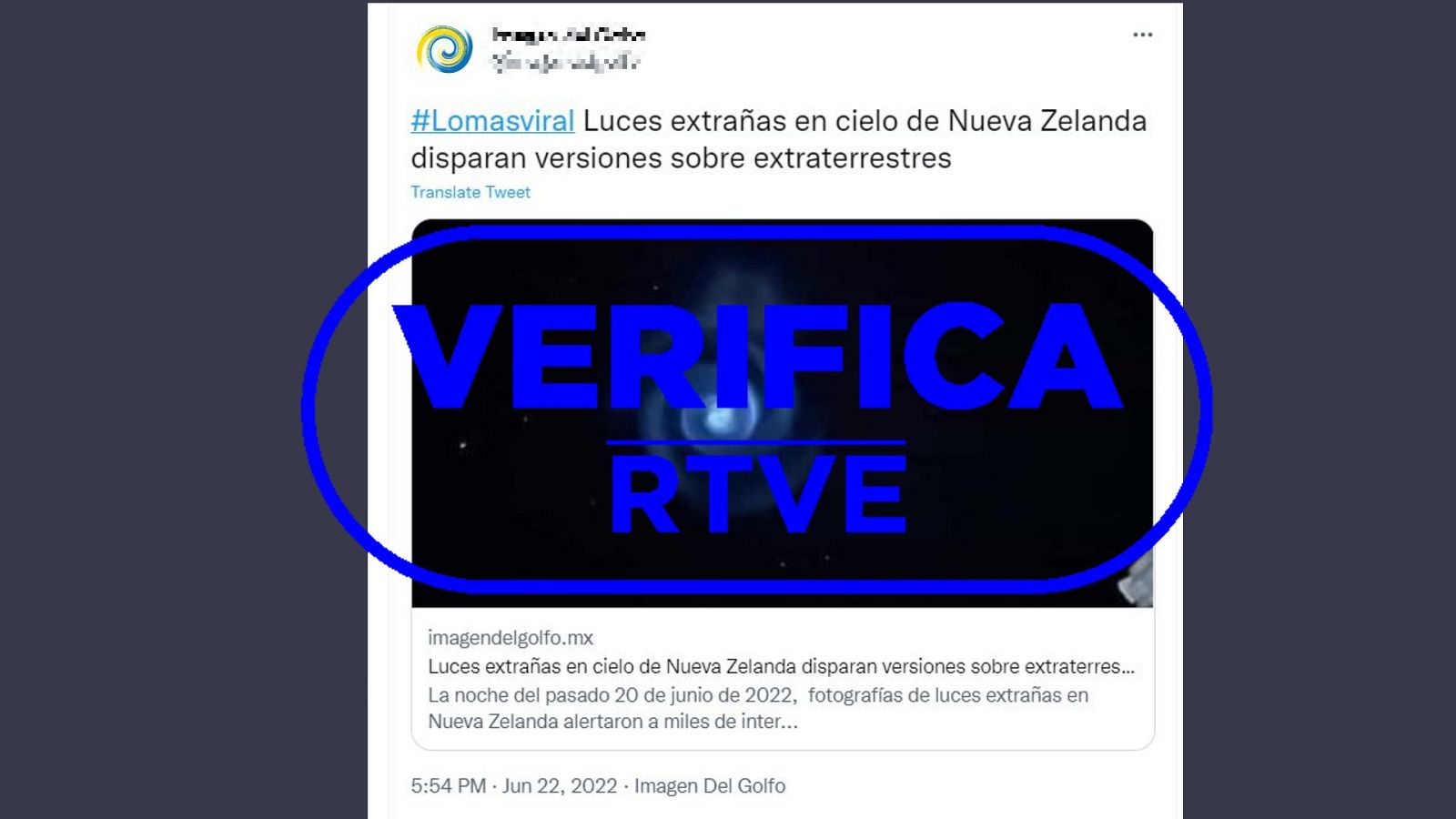 Mensaje sobre posibles avistamientos de extraterrestres en Nueva Zelanda.