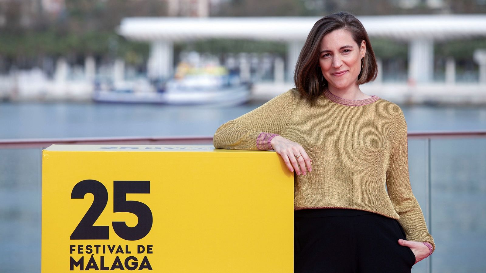 Carla Simón durante la presentación de 'Alcarràs' en el festival de Málaga
