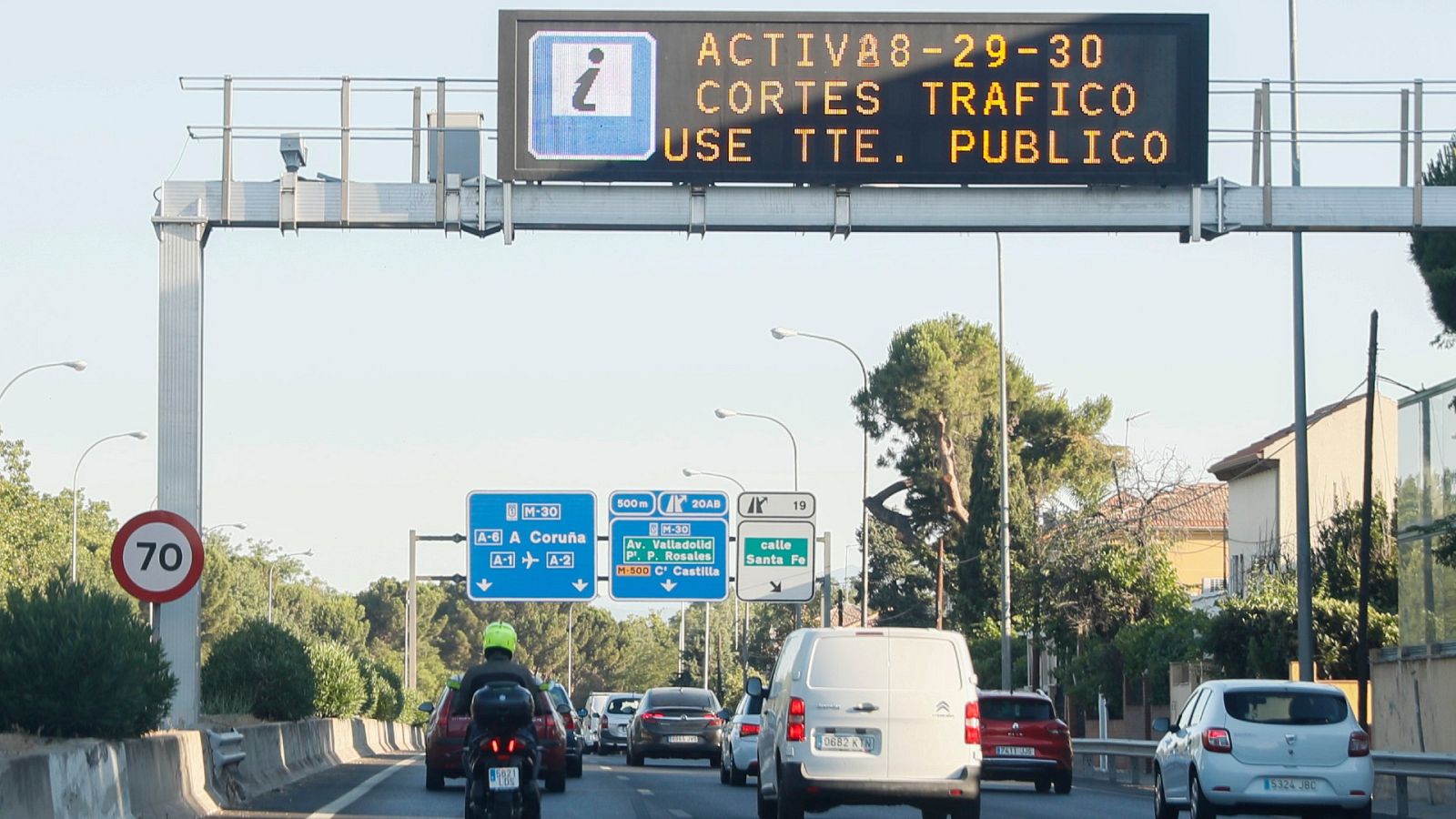 La cumbre de la OTAN está produciendo cortes en algunas carreteras de Madrid