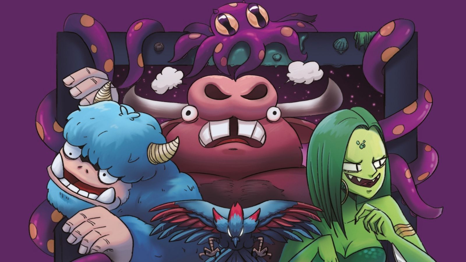 Detalle de la portada de 'Los monstruos más chungos'