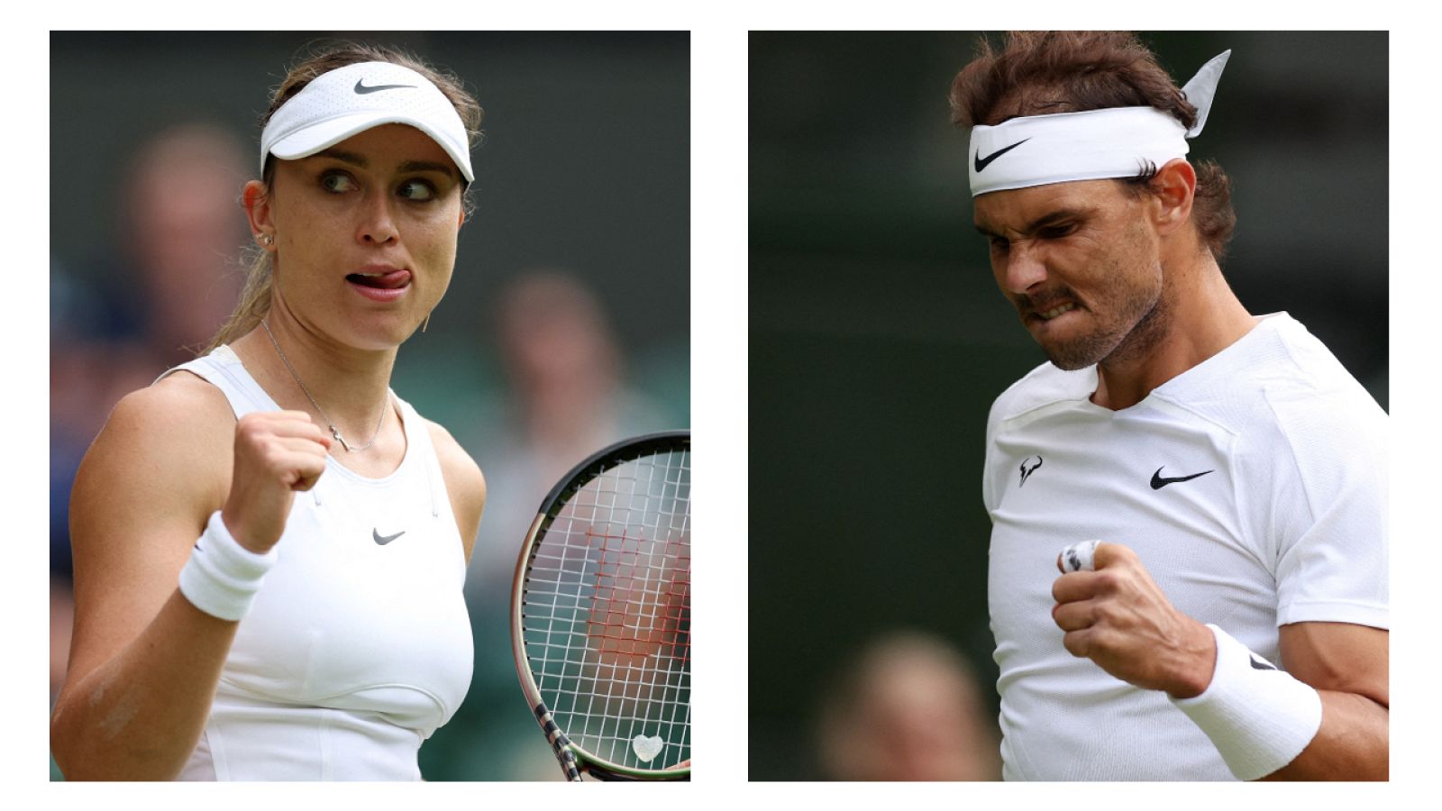 Badosa (i) y Nadal (d) vencen y alcanzan los octavos de final de Wimbledon