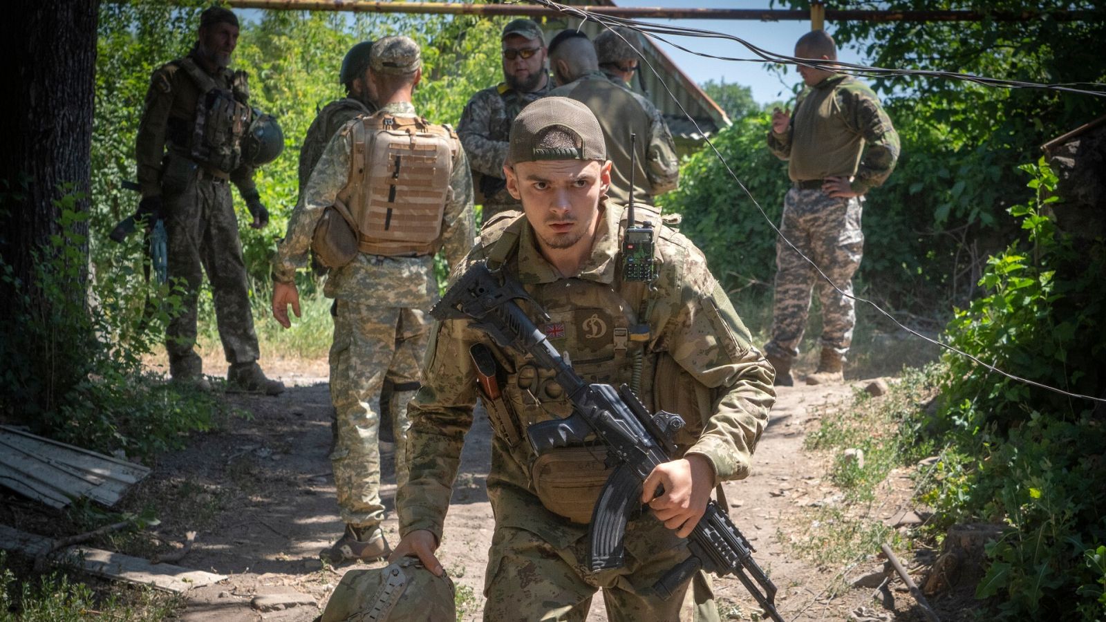 Soldados ucranianos en el frente en la región de Donetsk