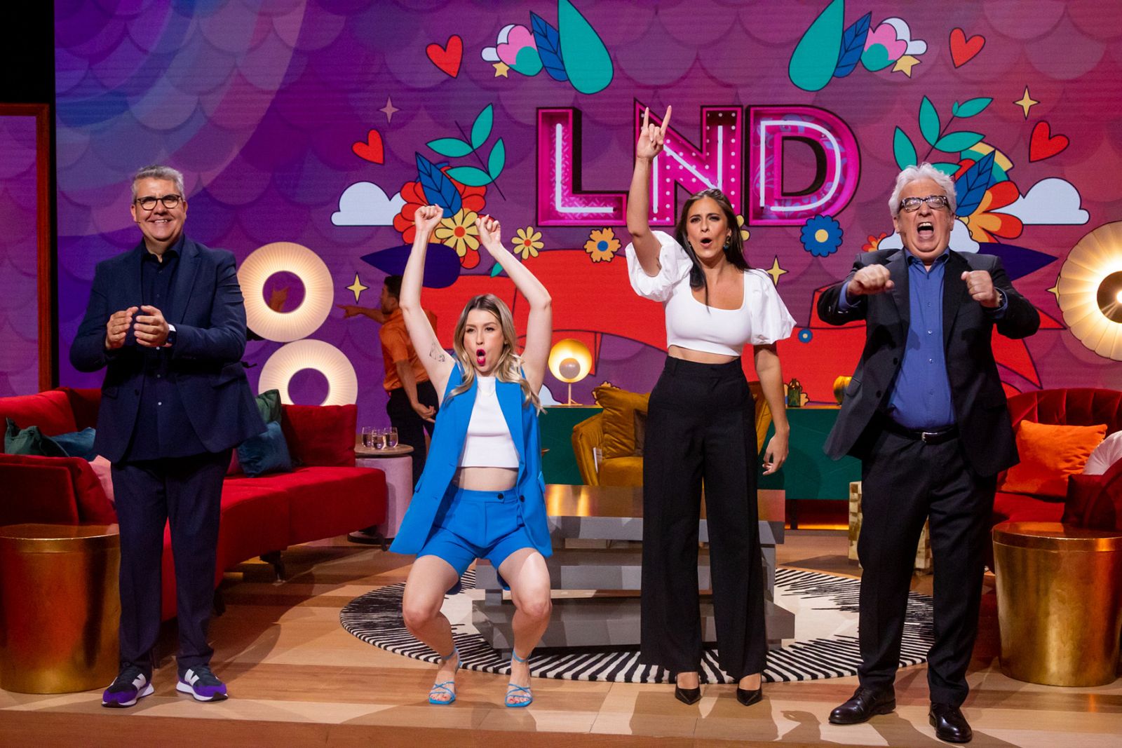 Florentino Fernández, Eva Soriano, María Peláe y Leo Harlem