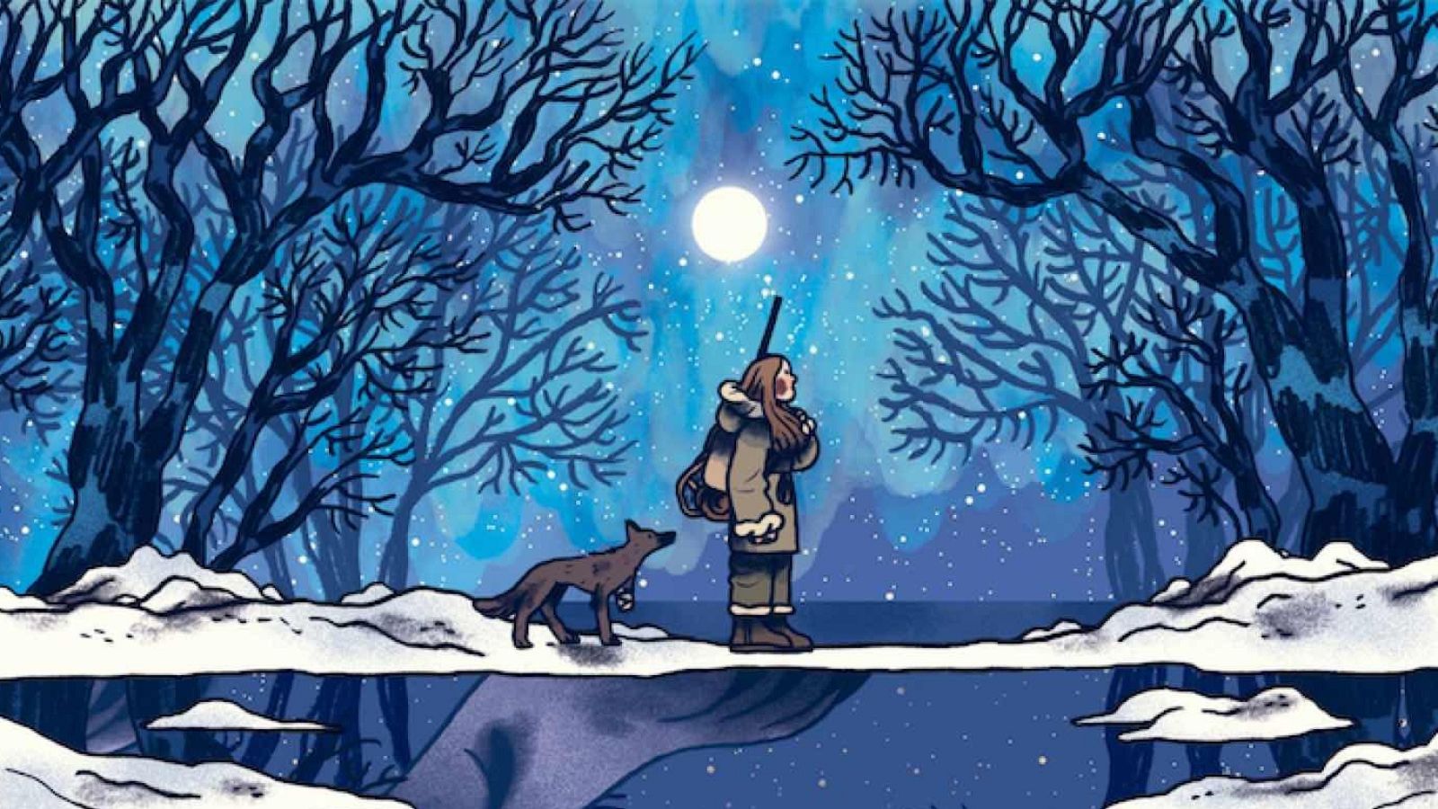 Detalle de la portada de 'Loba boreal'