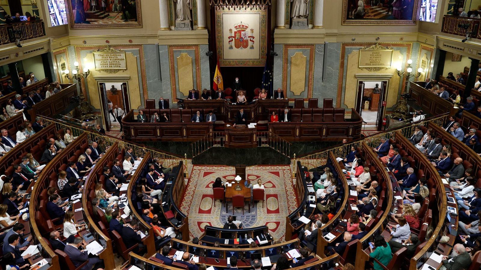 El presidente del Gobierno, Pedro Sánchez, interviene en la primera jornada del debate sobre el estado de la nación