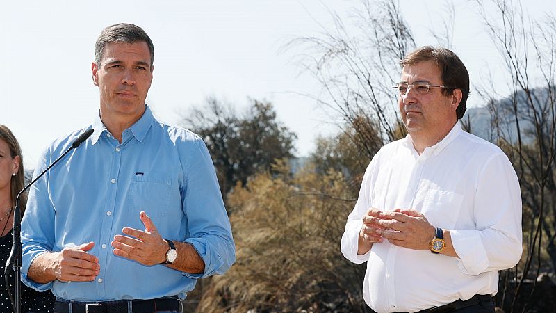 Sánchez llama a redoblar los esfuerzos para luchar contra los incendios:  "El cambio climático mata"