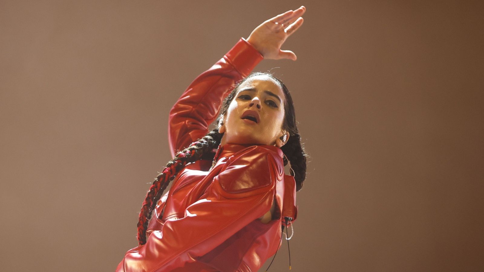 Rosalía durante su concierto en el WiZink Center, en Madrid