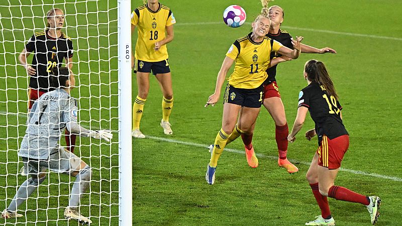 Suecia rompe a bal�n parado el muro de B�lgica y se cita en semifinales de la Euro con Inglaterra