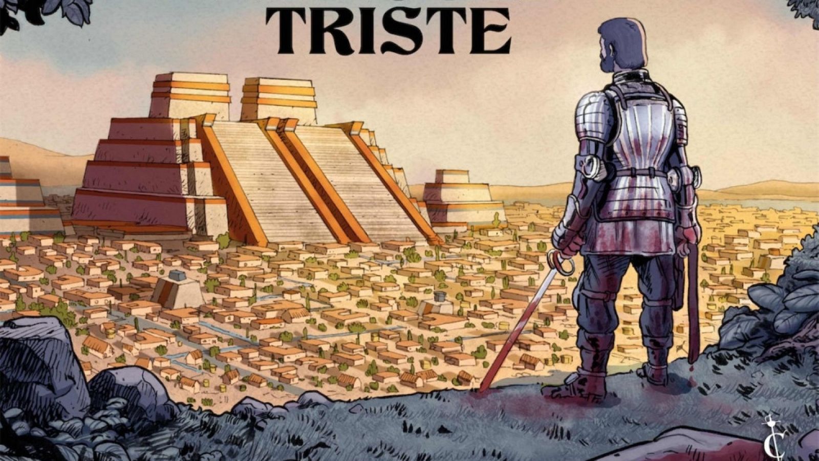 Detalle de la portada de 'La noche triste'