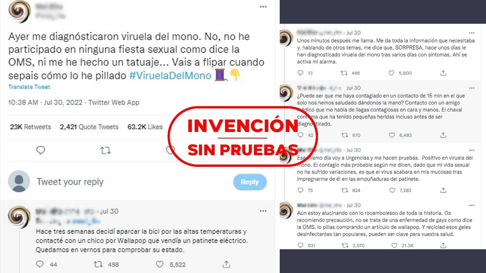 El hilo de Twitter sin pruebas que dice que un hombre se contagió tras probar y comprar un patinete por Wallapop