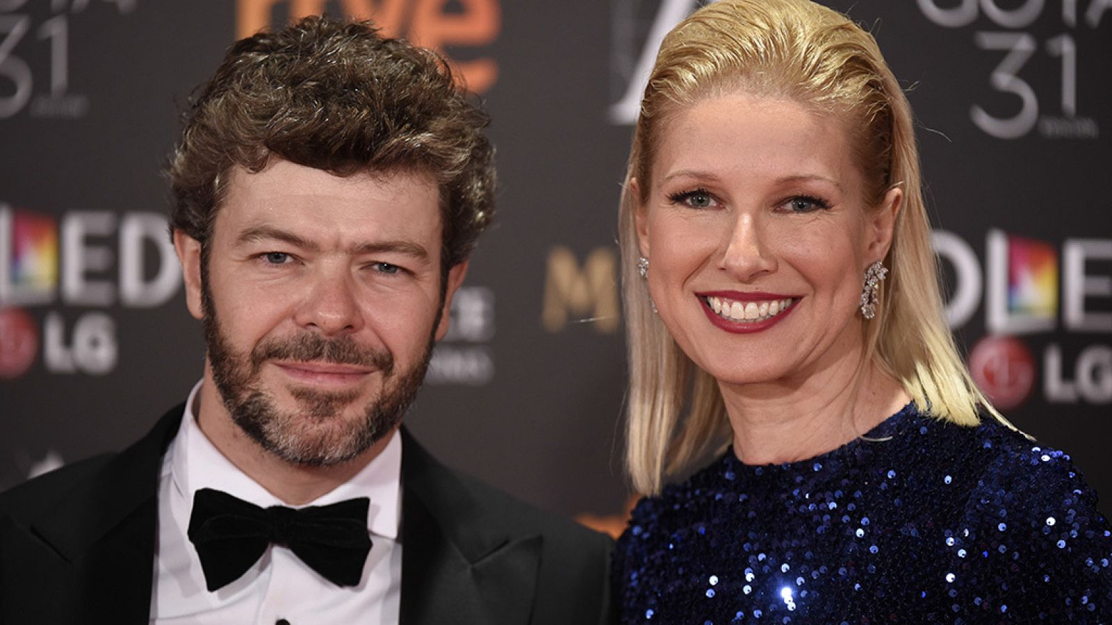 Posado de Anne Igartiburu y Pablo Heras-Casado en los Premios Goya 2017