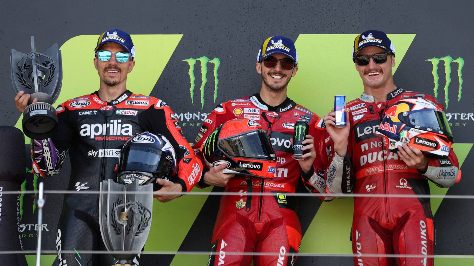 Podio del Gran Premio de Gran Bretaña de MotoGP