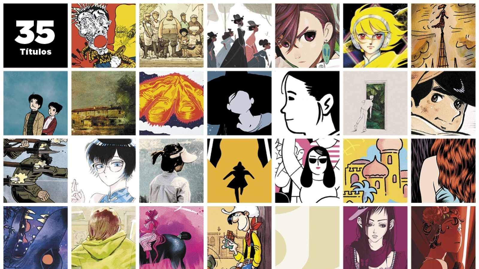 Algunas de ls obras seleccionadas por la ACDCómic