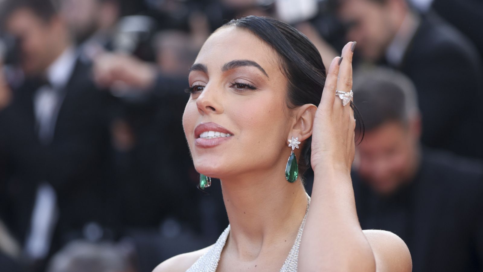 Georgina en una de sus apariciones públicas tras dar a luz