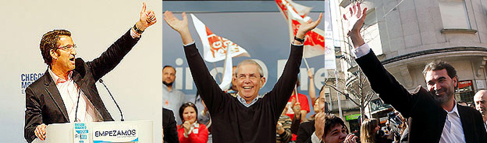 Feijóo, Touriño y Quintana