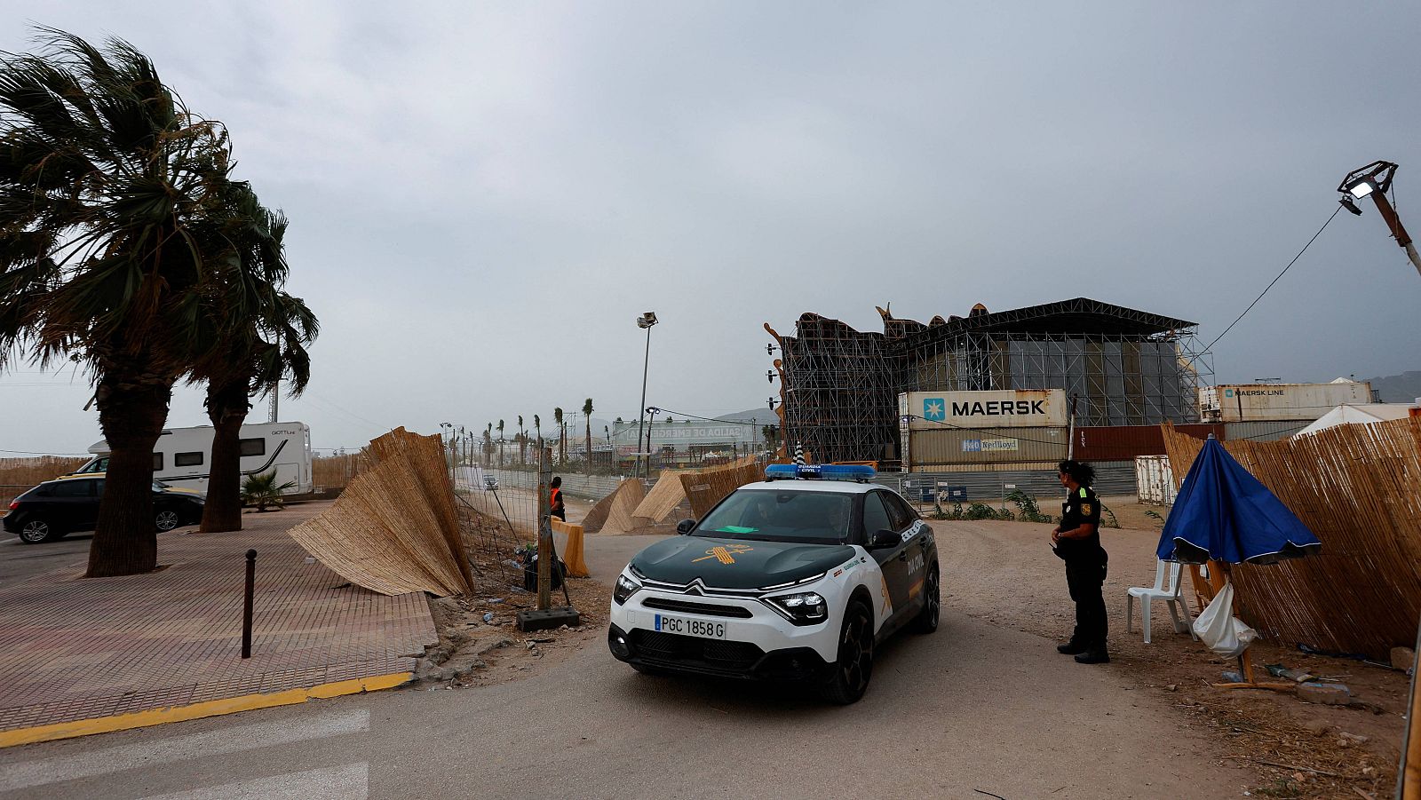 Recinto del Medusa Festival tras el reventón térmico que provocó la muerte de un joven. 