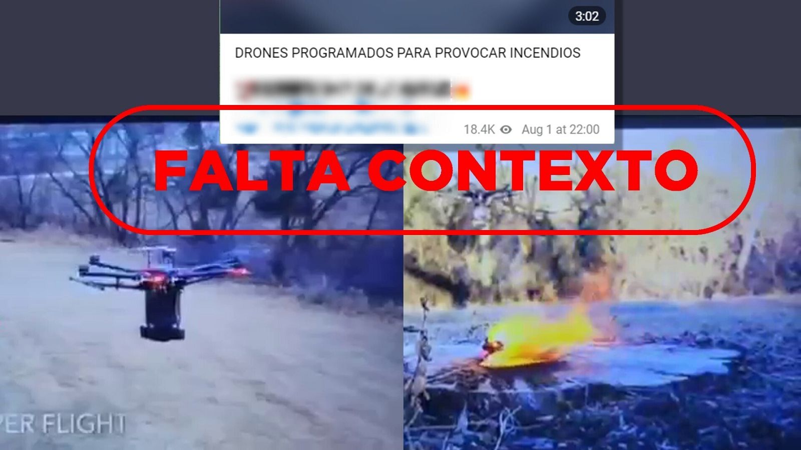 Capturas del vídeo que utiliza una voz en off para descontextualizarlo