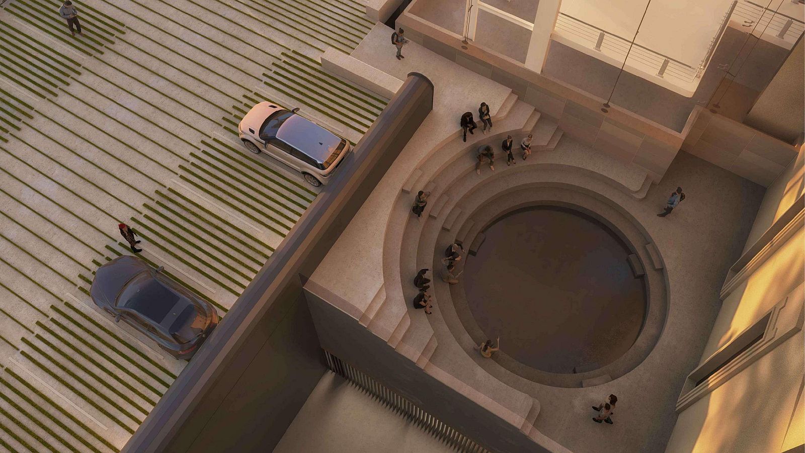 'Ágora pública' proyectada para la fachada de la Calle Hospital del Reina Sofía.