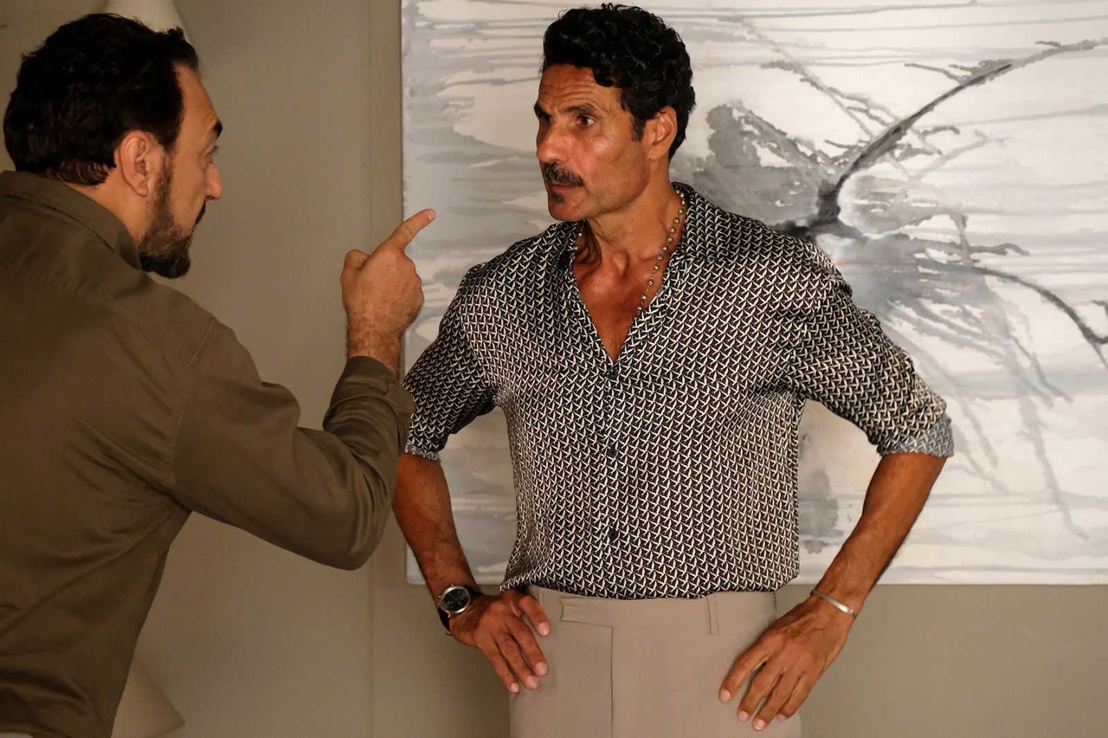 Oscar Higares, ya en su papel de Lorenzo Galván