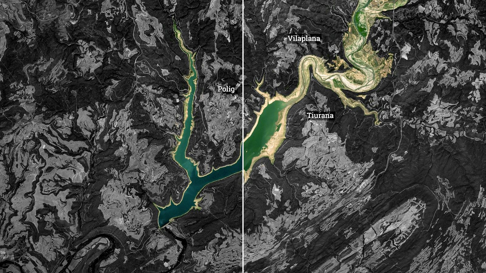 La sequía en España ya es visible desde el espacio