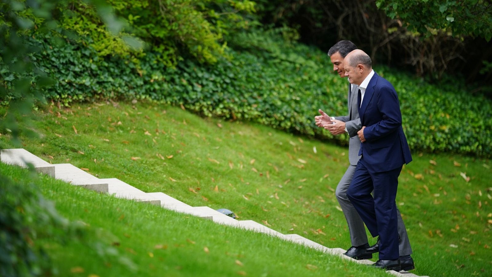 Pedro Sánchez y Olaf Scholz, durante la reunión en Alemania