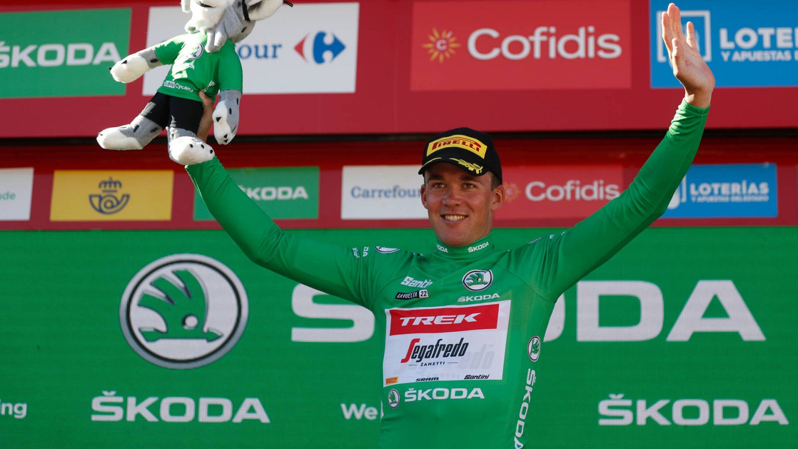 Mads Pedersen, con el maillot verde