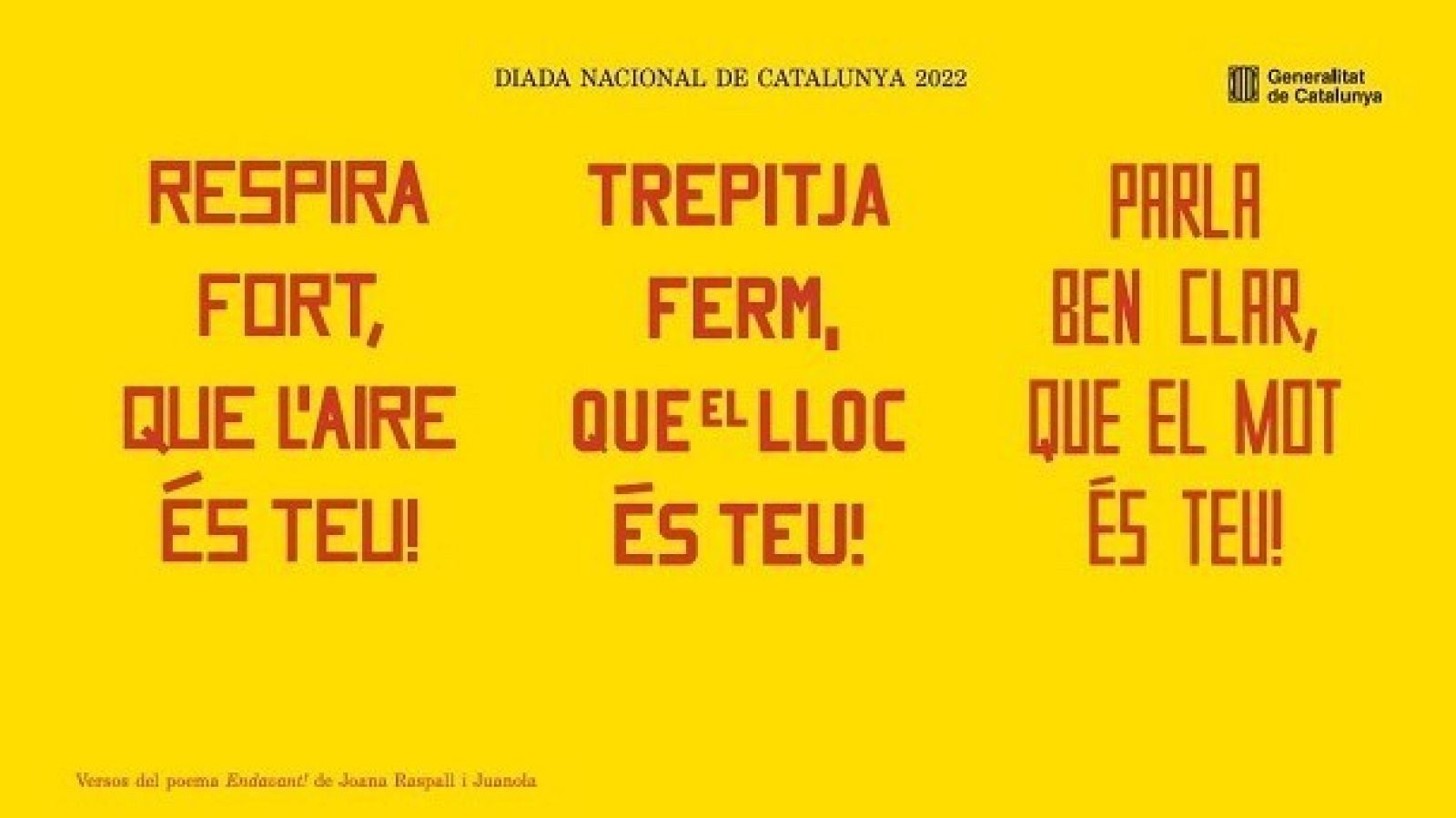 Cartell oficial de la Diada 2022