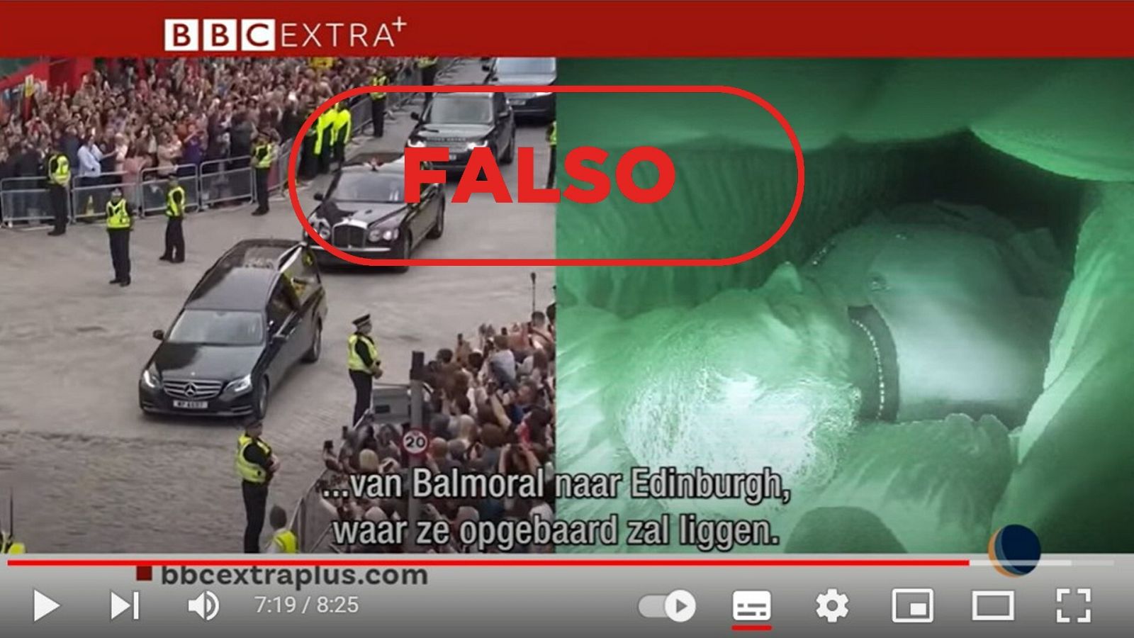 Captura del vídeo que se está haciendo pasar por un reportaje de la BBC