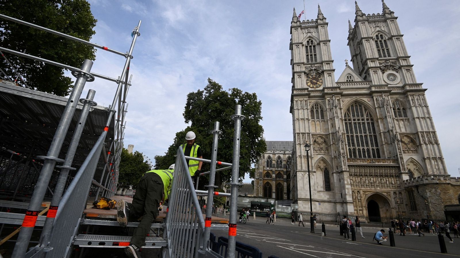 Preparativos para el funeral de Isabel II en la abadía de Westminster