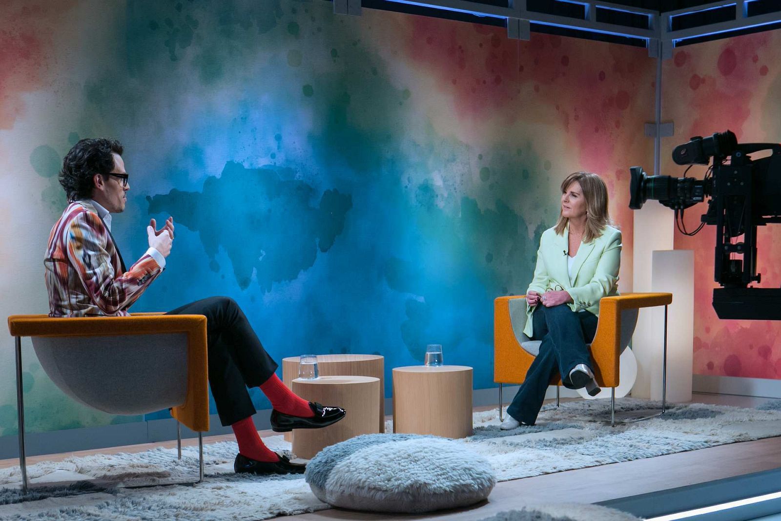 Juan Avellaneda i Anna Cler en un moment de l'entrevista