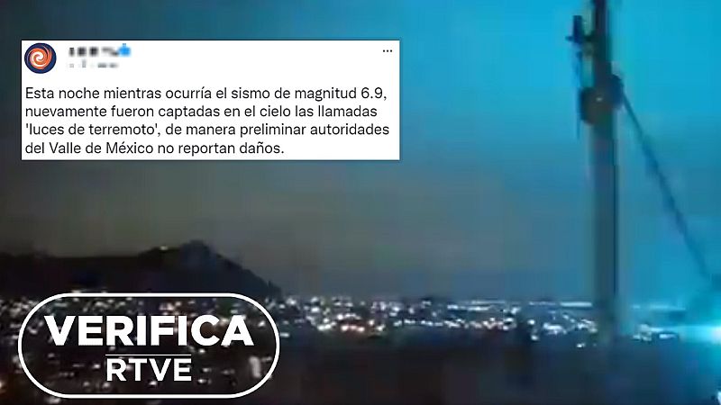 Este vídeo no muestra las llamadas 'luces de terremoto'