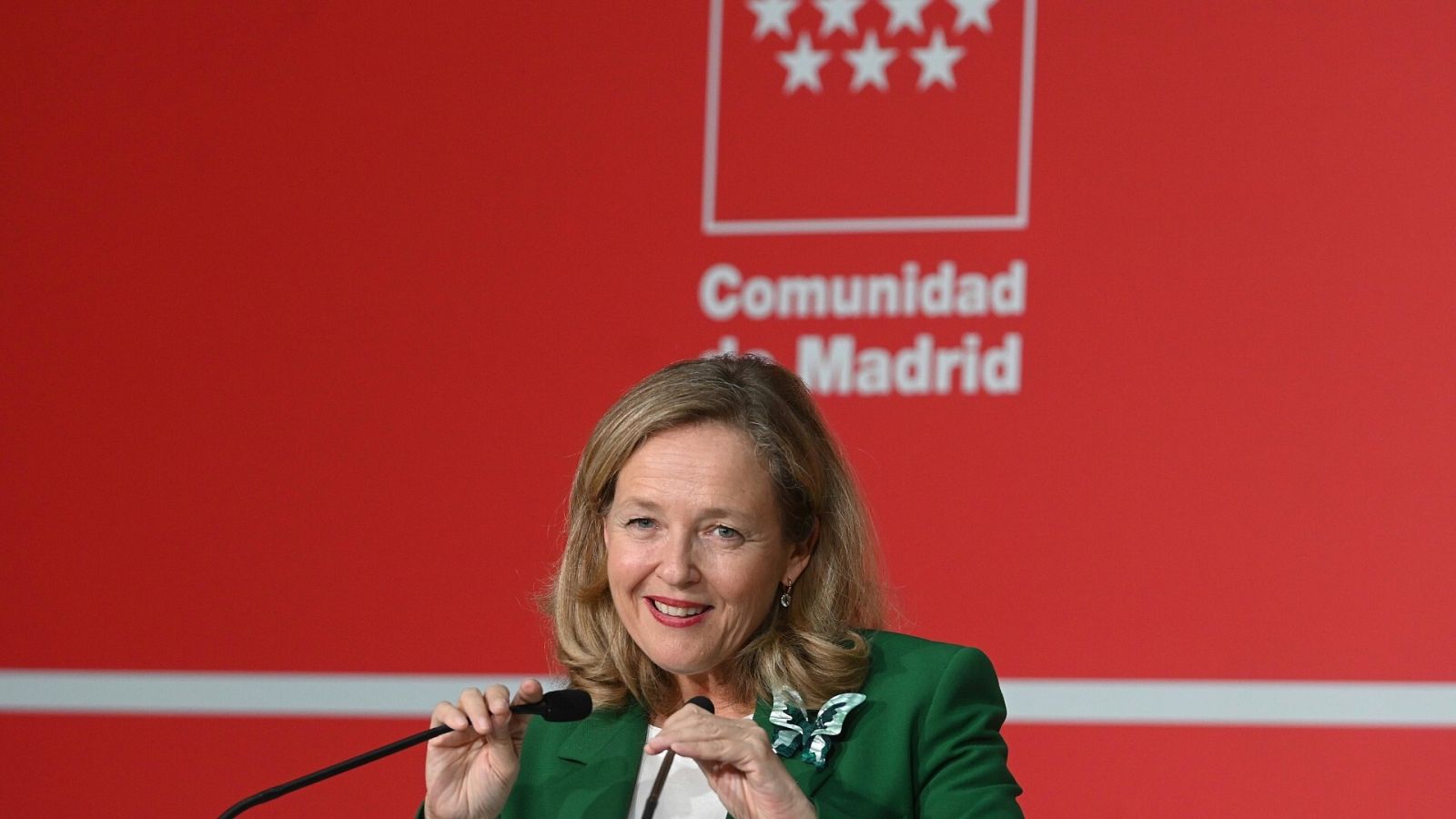 Nadia Calviño en una rueda de prensa este miércoles