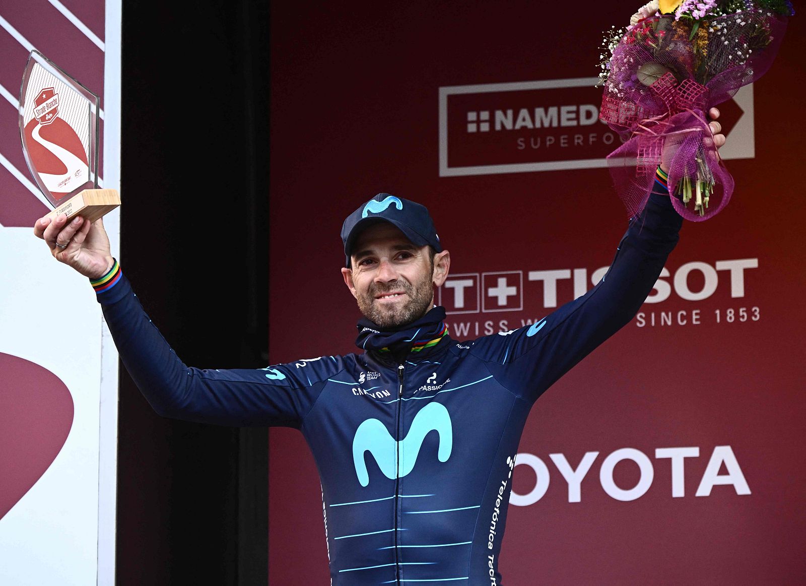 Alejandro Valverde se retira en Il Lombardía